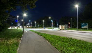 Der Kreisverkehr im Stadtteil Durlach