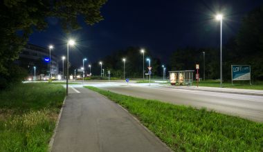 Der Kreisverkehr im Stadtteil Durlach